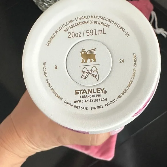 Stanley Pink and White Floral Accent Vase - Picture 5 of 5